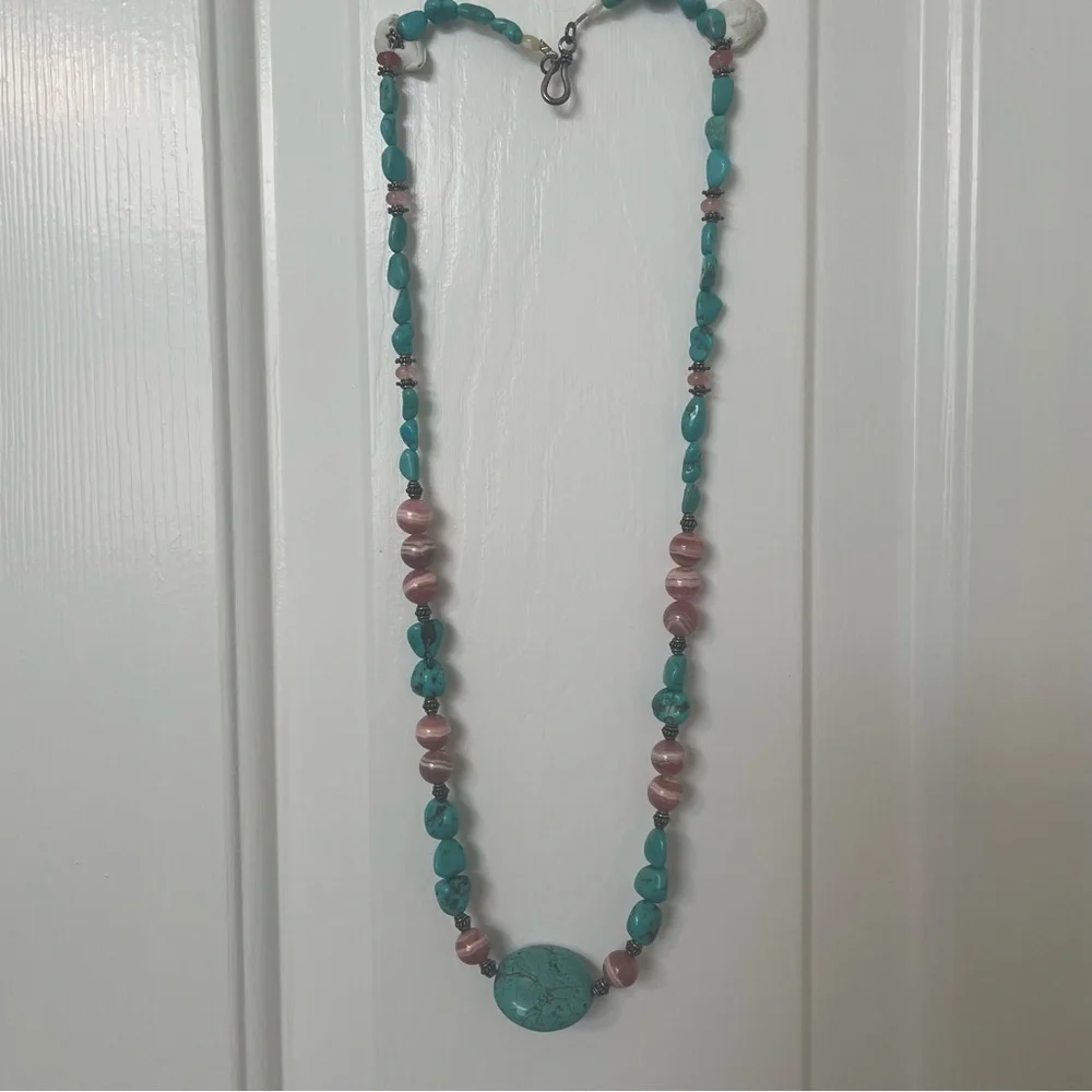 26” Chunky turquoise necklace - Picture 7 of 9